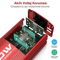 KOBB KBN750 12V/220V 750Watt Tam Sinüs Dönüştürücü İnvertör