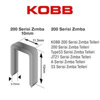 Kobb Kbz210 10мм 2500 дана 200 сериялы ауыр салмақты қапсырмалар