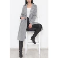Ұзын жеңді пальто сұр - 3123.1322.