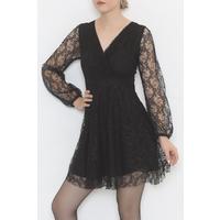 Қара тюльді жең көйлек - 3524.1595.