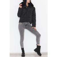 Fur Puffer Jacket Black - 3006.1555.