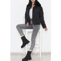 Fur Puffer Jacket Black - 3006.1555.