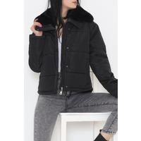 Fur Puffer Jacket Black - 3006.1555.