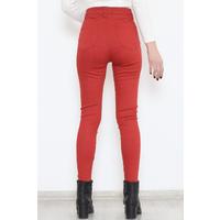 Likralı Dar Paça Kot Pantolon Kırmızı - 12204.1431.