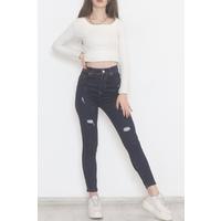 Lycra Laser Cut Jeans Trousers Dark Blue1 - 473820.1431.