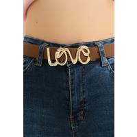 Love Tokalı Kemer Kahve - 10734.1140.