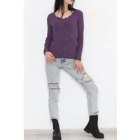 Merdiven Yaka Body Mor - 7658.1319.