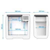 Mobicool MCF60 12/24/220Volt AC/DC 58 Litre Kompresörlü Oto Buzdolabı