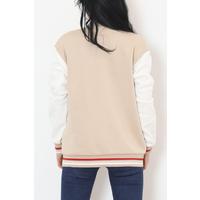 Embroidered College Jacket Beige - 11870.701.