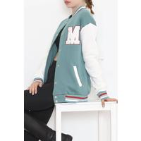 Embroidered College Jacket Dark Mint - 11870.701.