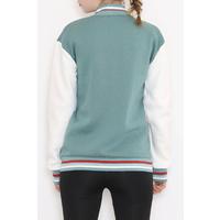 Embroidered College Jacket Dark Mint - 11870.701.