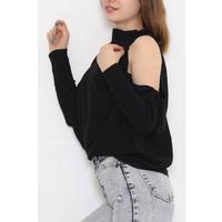 Omuz Dekolteli Triko Siyah - 11172.1323.