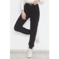 Front Crest Fleece Bottom Black - 330423.1608.