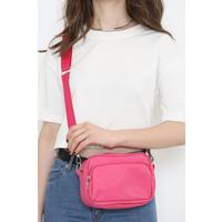 Önü Cepli Saten Çanta Pembe - 17152.1624.
