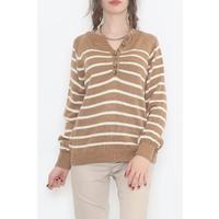 Buttoned Front Knitwear Sütlükahve - 1552.1765.