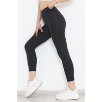 Knitted Stitching Tights Anthracite - 10158.1567.