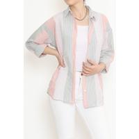 Oversize Gömlek Lilaçizgili - 17151.701.