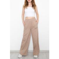 Paça Kesik Gabardin Pantolon Vizon - 611.1247.