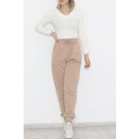 Ribbed Sweatpants Milk Coffee - 471177.053.