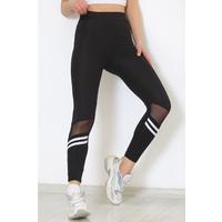 Leggings made of tulle striped in black - 8632.1098.