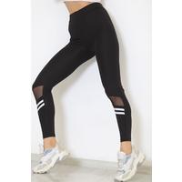 Leggings made of tulle striped in black - 8632.1098.