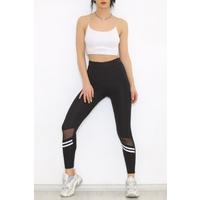Leggings made of tulle striped in black - 8632.1098.