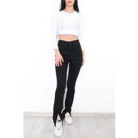 Black jeans with slits - 10631.1184.