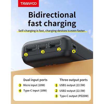 Super Fast Power Bank PD c Цифровым дисплеем T-K07