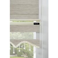 Pierre Cardin Dilimli Boncuklu Bambu Zebra Perde Açık Ahşap 110x200