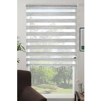 Pierre Cardin Dilimli Boncuklu Bambu Zebra Perde Gri 230x200