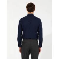 Pierre Cardin Navy Blue Slim Fit Dobby Long Sleeve Shirt 1523528.VR003