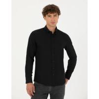 Pierre Cardin Siyah Slim Fit Uzun Kollu Gömlek 1724998.VR046