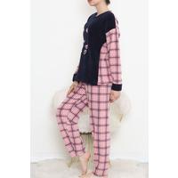 Polar Peluş Pijama Takımı Lacipembe1 - 17025.1049.