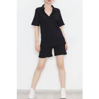 Polo Yaka Şortlu Takım Siyah - 11259.1567.