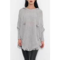 Pompom Poncho Gray - 9958.1612.