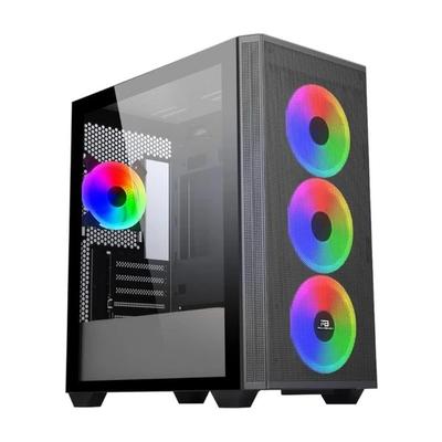 PowerBoost PB-P2252BB USB 3.0 Mesh Siyah 4x Ring ARGB Fanlı Mid Tower Gaming Kasa