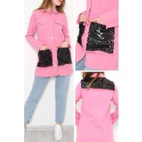 Sequined Gabardine Jacket Pink - 1019.1367.