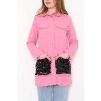 Sequined Gabardine Jacket Pink - 1019.1367.