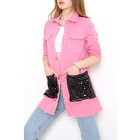 Sequined Gabardine Jacket Pink - 1019.1367.