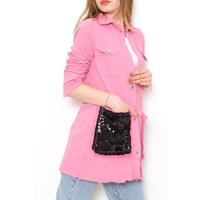 Sequined Gabardine Jacket Pink - 1019.1367.