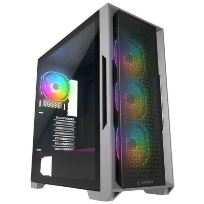 RAMPAGE RADIANT V1 TEMPERLİ CAM+MESH SIYAH 4xARGB FAN+HUB E-ATX EXCLUSIVE GAMING KASA