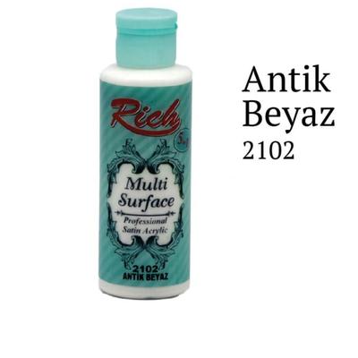 Rich Multi Surface 2102 Antik Beyaz Akrilik Boya 500 cc