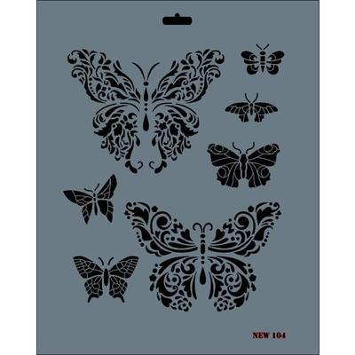 Rich New Seri N-104 Stencil 35x25 cm