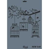 Rich New Seri N-240 Stencil 35x25 cm