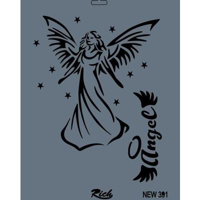 Rich New Seri N-391 Stencil 35x25 cm