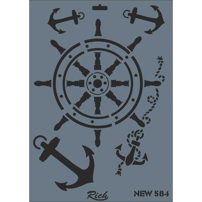 Rich New Seri N-584 Stencil 35x25 cm