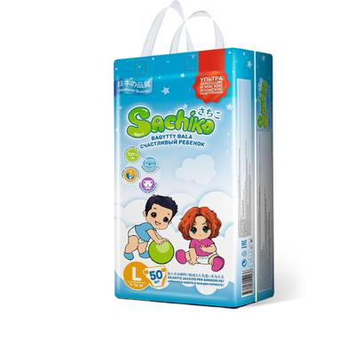 Подгузники Sachiko L / 9-16 kg.  В Упаковке 50 шт