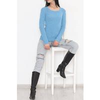 Кеуде жағалы дене костюмі Көк көк - 9992.1319.