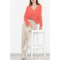 Selanik тоқылған бос трикотаж қызғылт сары - 1359.1019.