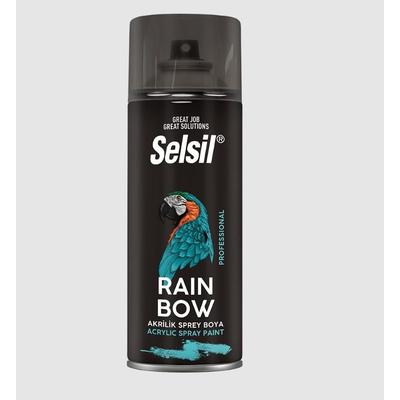 Selsil Rainbow Akrilik Sprey Boya 9005 Parlak Siyah
